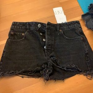 Zara Black Denim Shorts